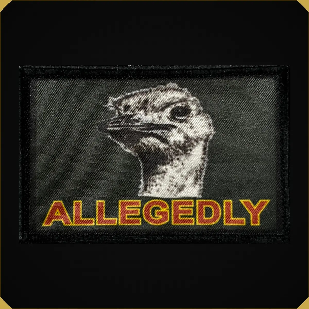 Allegedly Letterkenny Ostrich Morale Patch 2X3" 1