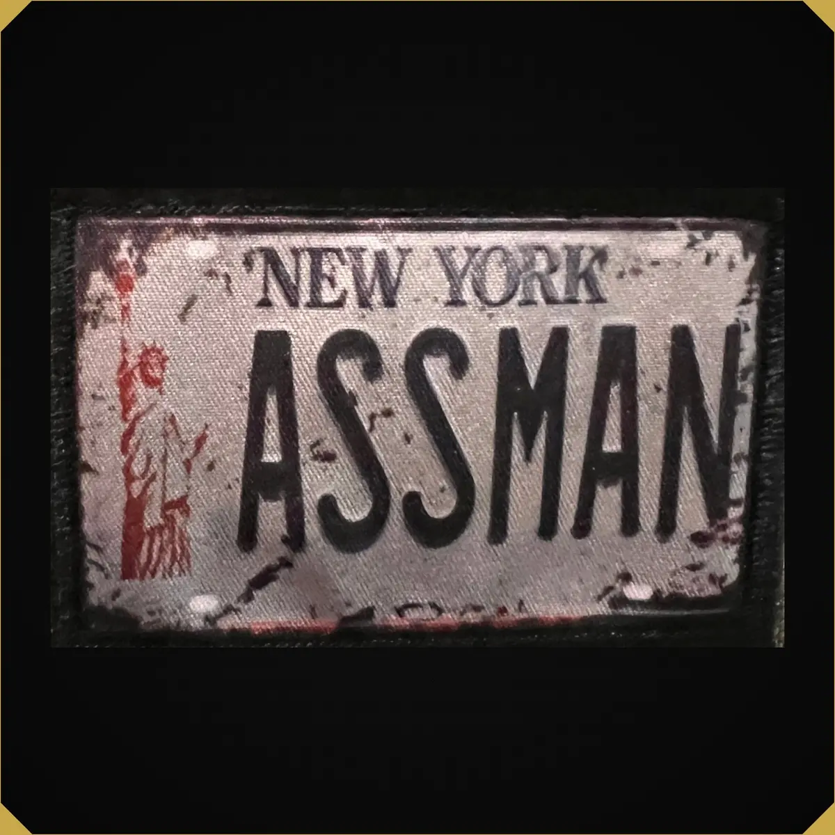 Ass Man License Plate Morale Patch 1