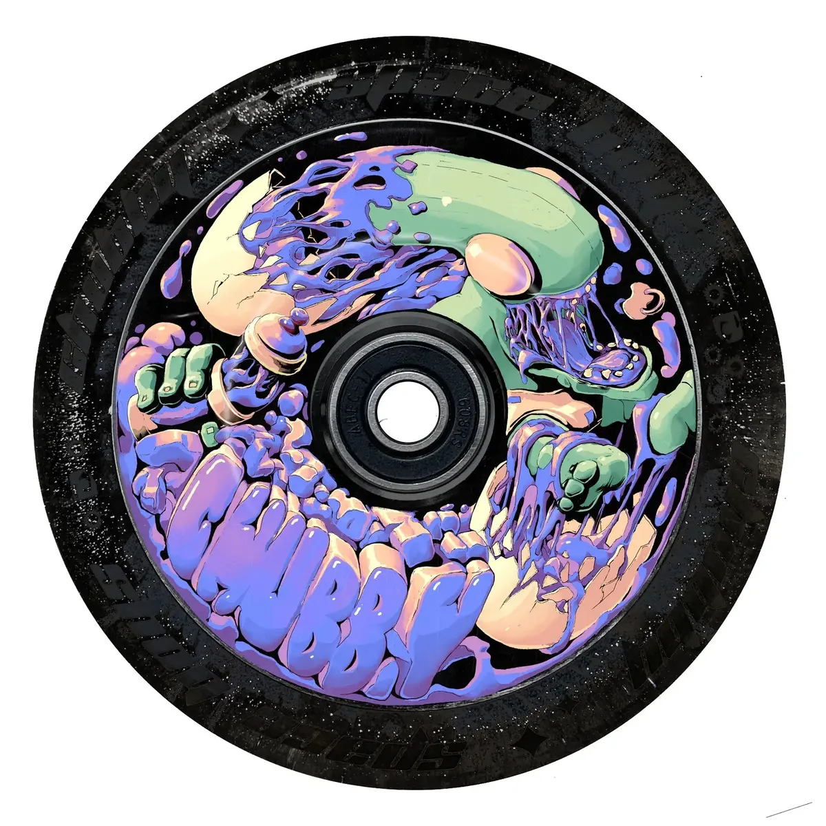 Chubby Baby Alien Purple Stunt Scooter Wheel 110Mm, Black 1