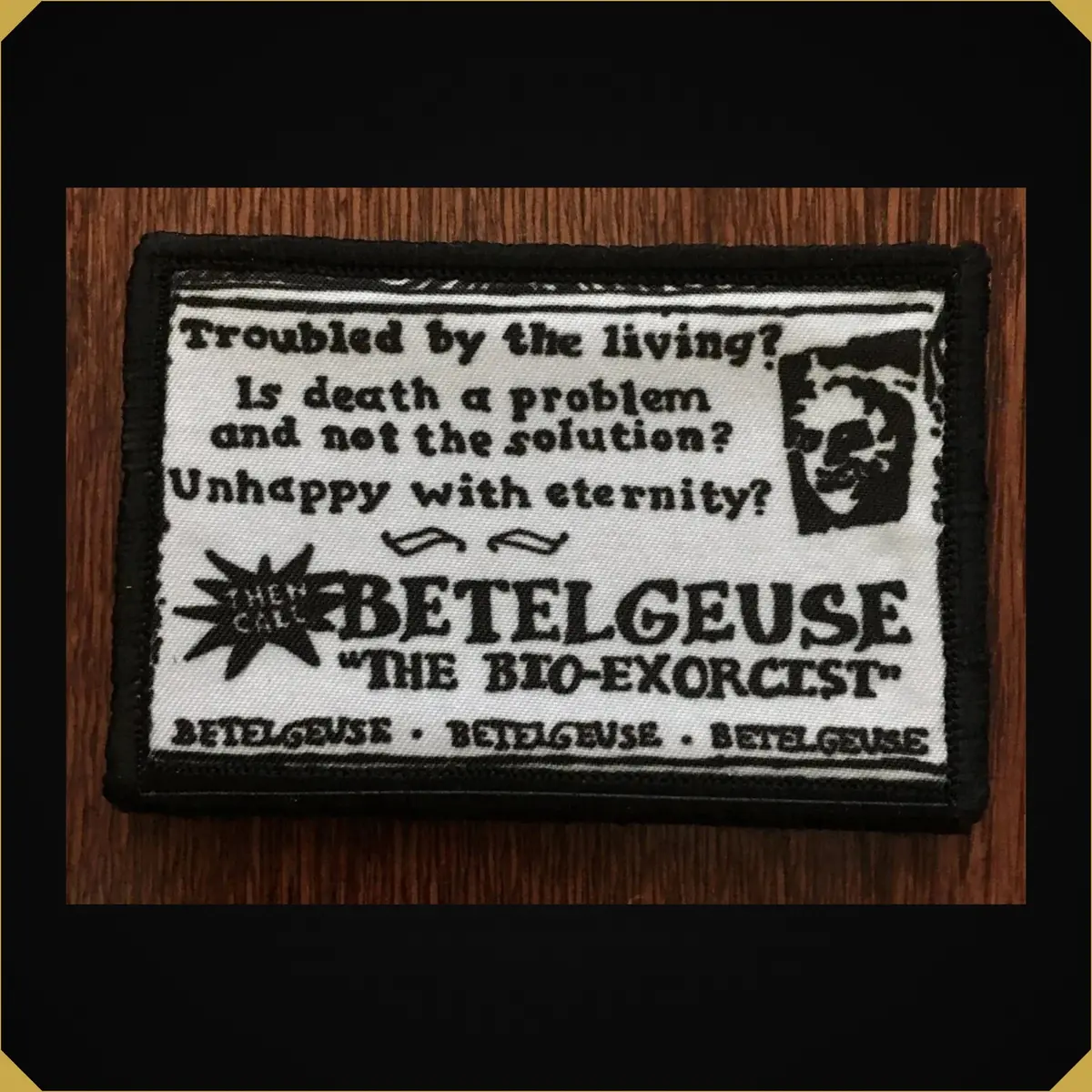 Beetlejuice Business Card Morale Patch 1