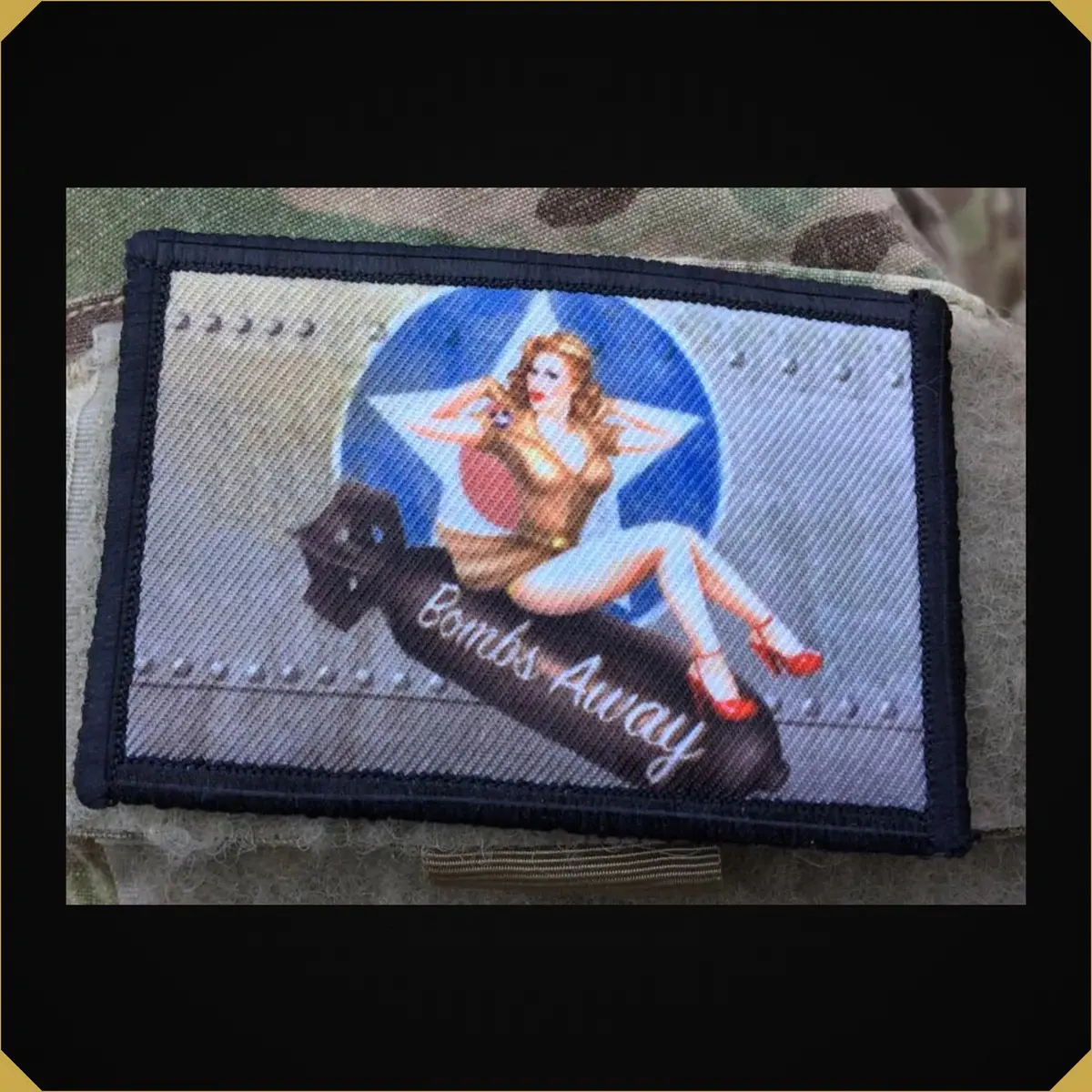 Bombs Away Wwii Bomber Nose Art Pin Up Girl Morale Patch 1