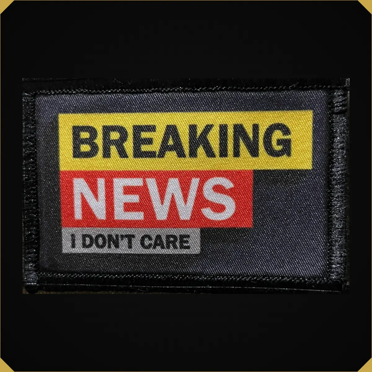 'Breaking News I Don't Care' 2X3 Morale Patch 1