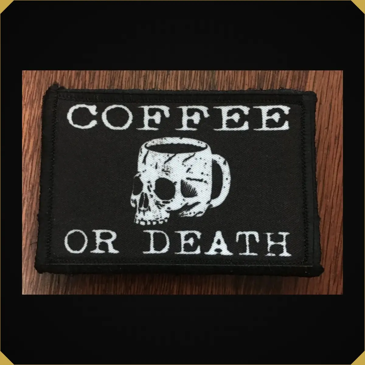 Coffee Or Death Skull Mug Morale Patch 1