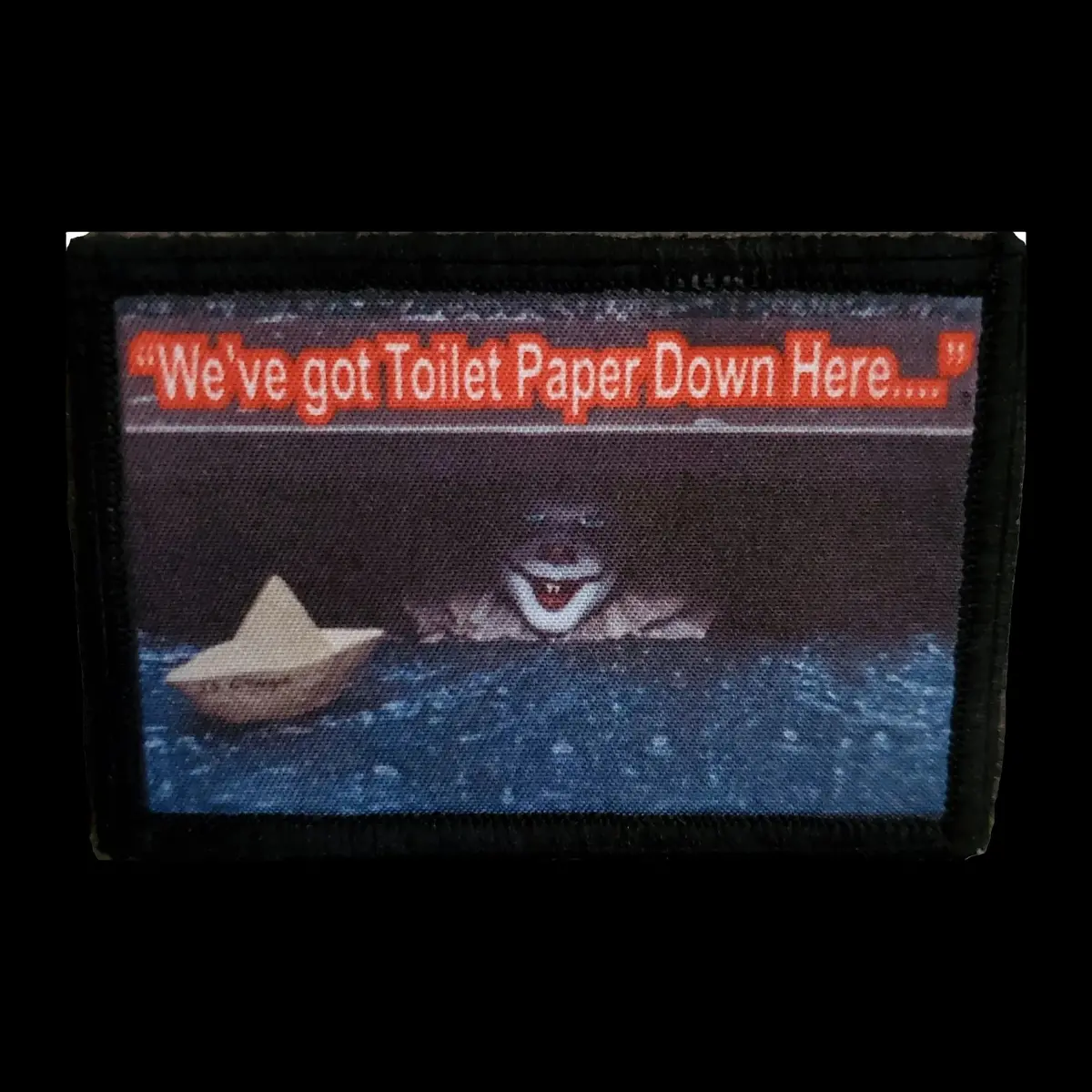 It Movie Pennywise Corona Virus Toilet Paper Morale Patch 1