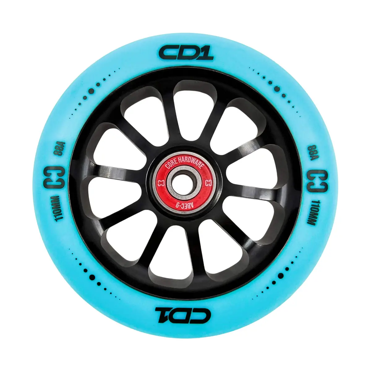 Core Cd1 Spoked Stunt Scooter Wheel 110Mm - Blue/Black 1