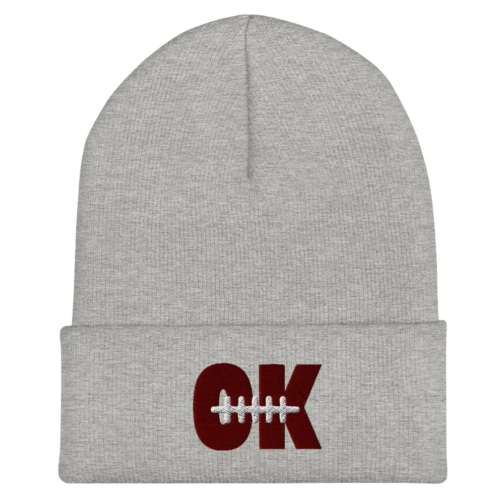 Ok Football Cuffed Beanie 2