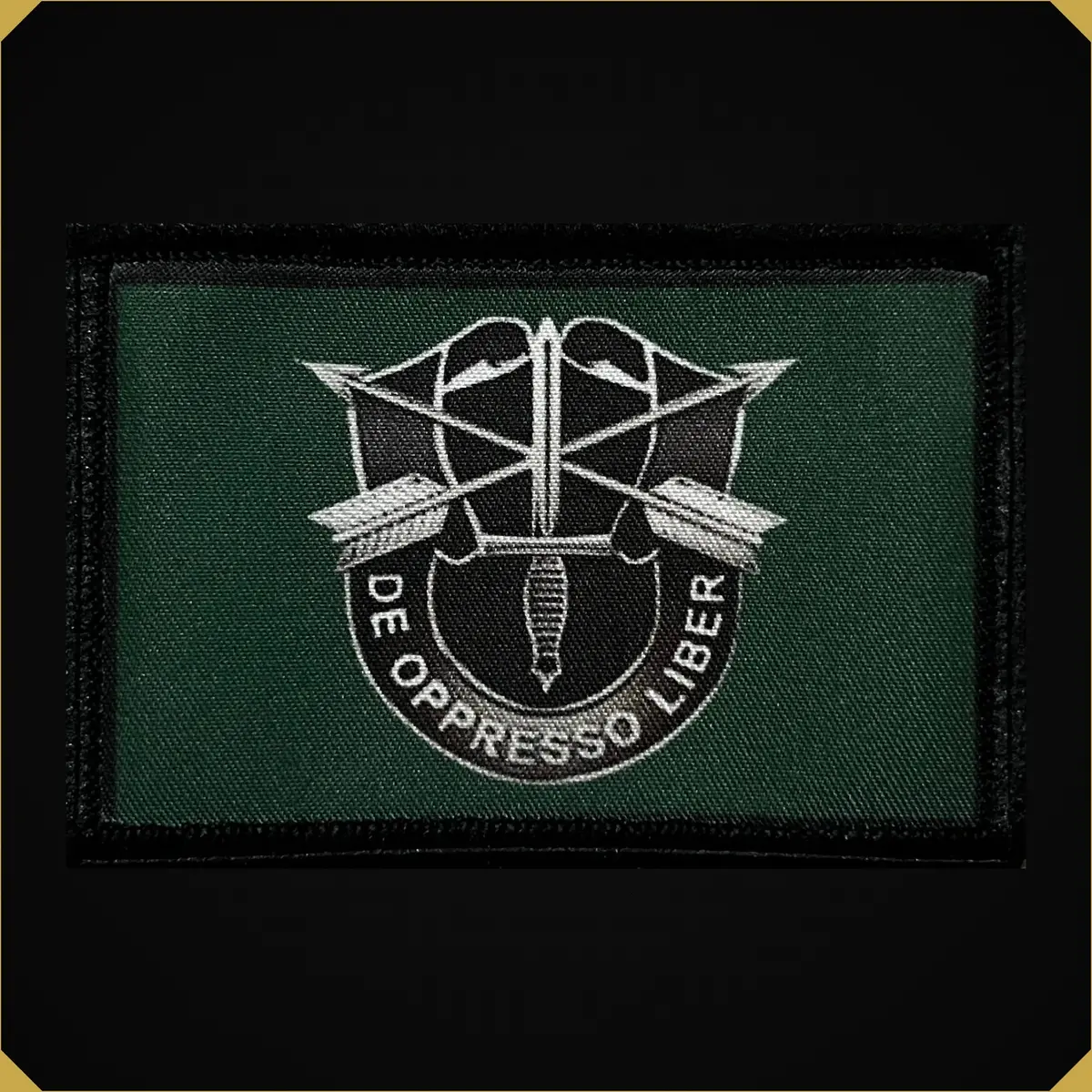 Forest Green De Oppresso Liber Army Special Forces Morale Patch 1