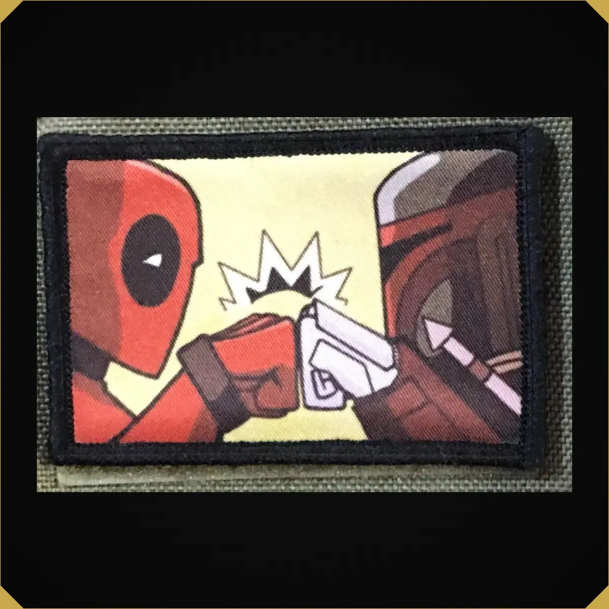 Deadpool Boba Fett Bounty Hunters Fist Bump Morale Patch 1