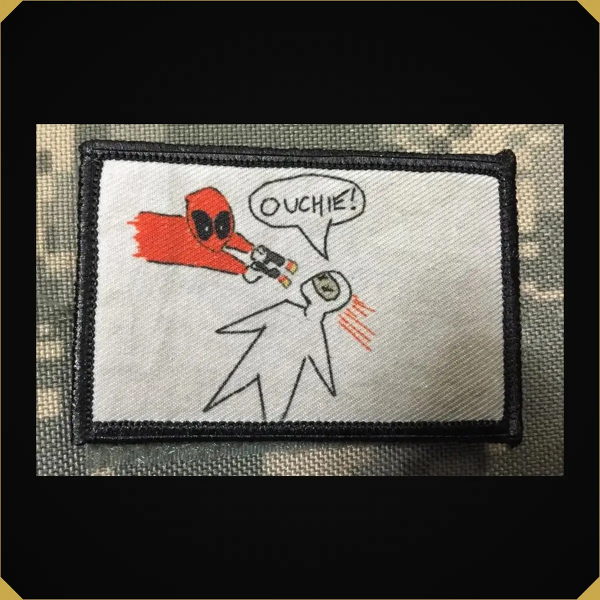 Deadpool 'Ouchie' Drawing Morale Patch 1
