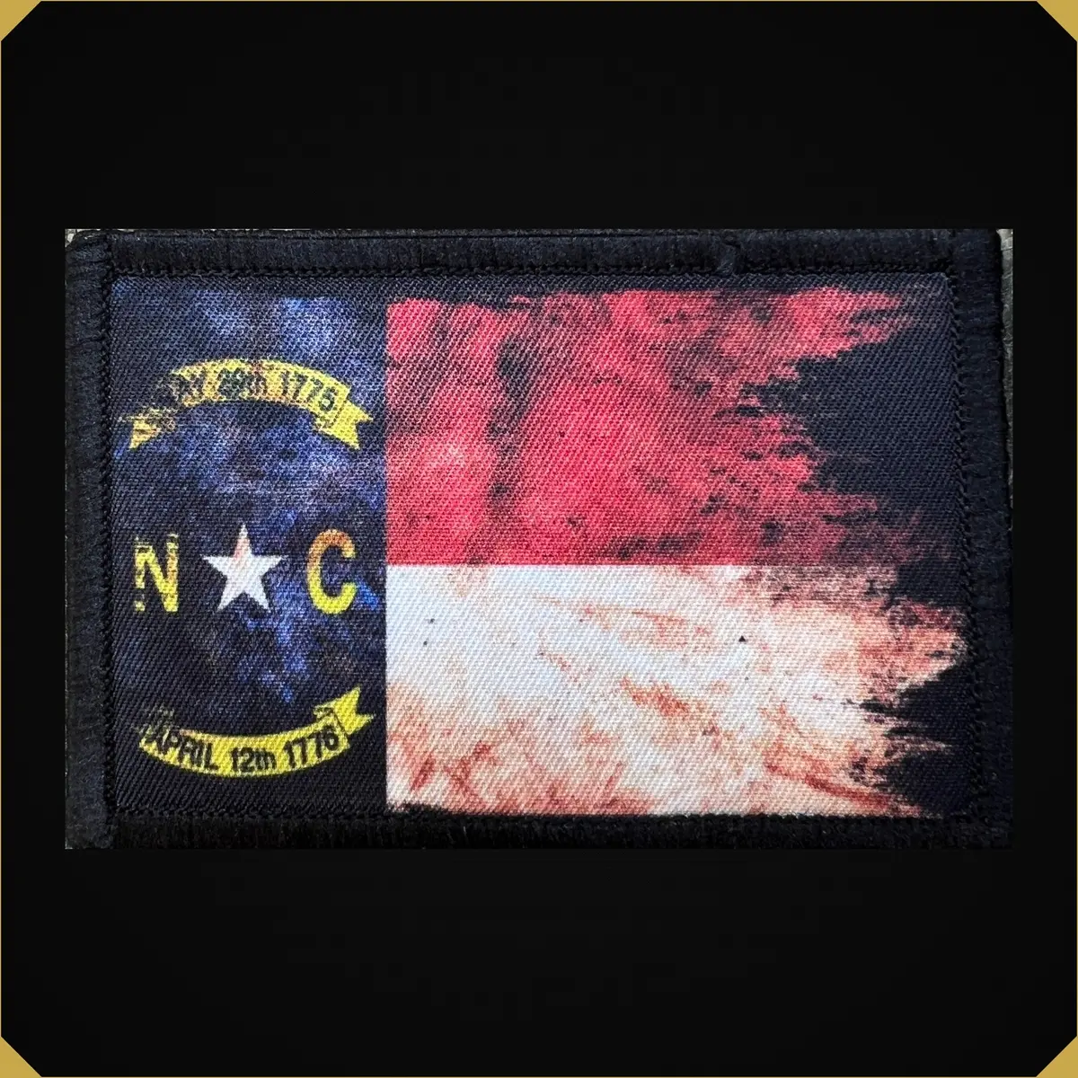 Distressed North Carolina State Flag Morale Patch 1