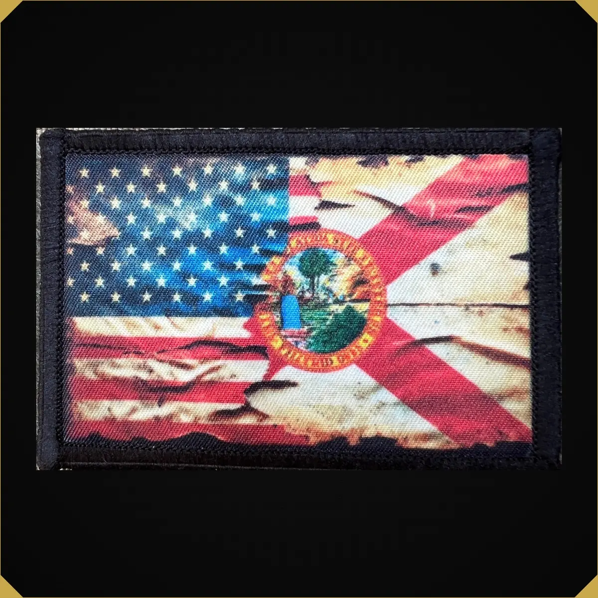 Distressed Usa Florida State Flag Morale Patch 1