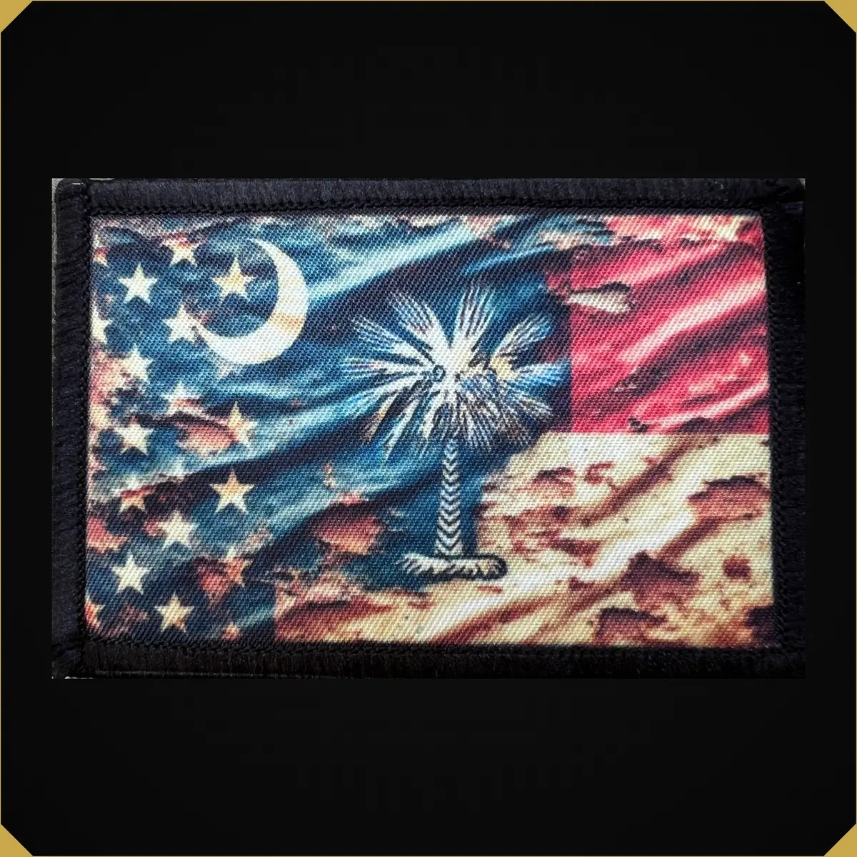 Distressed Usa South Carolina State Flag Morale Patch 1