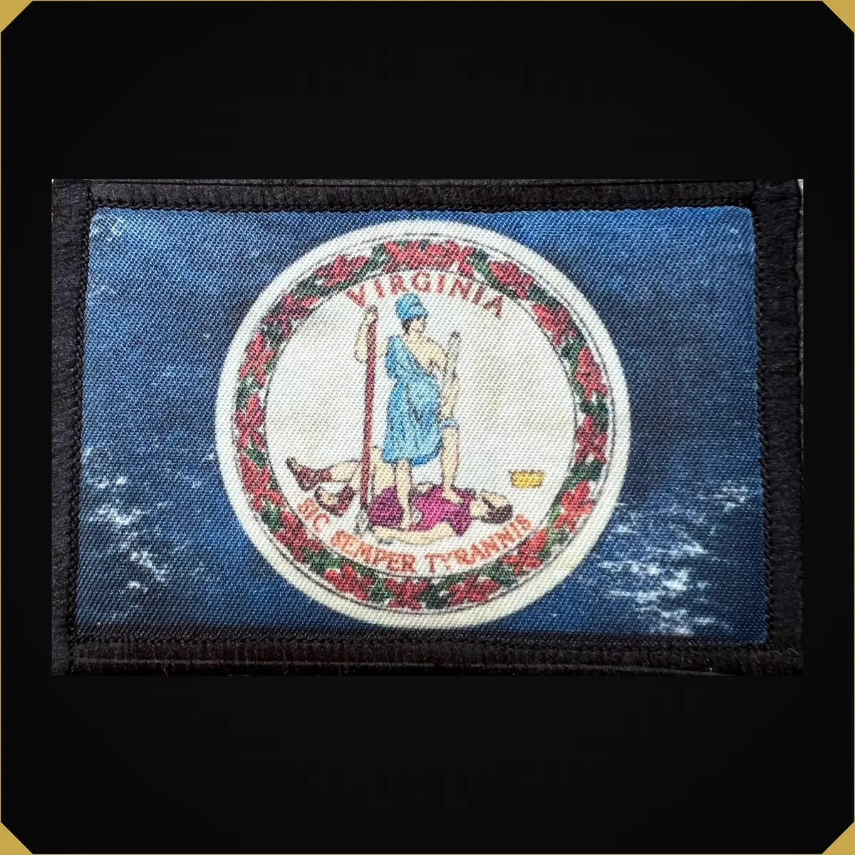 Distressed Virginia State Flag Morale Patch 1