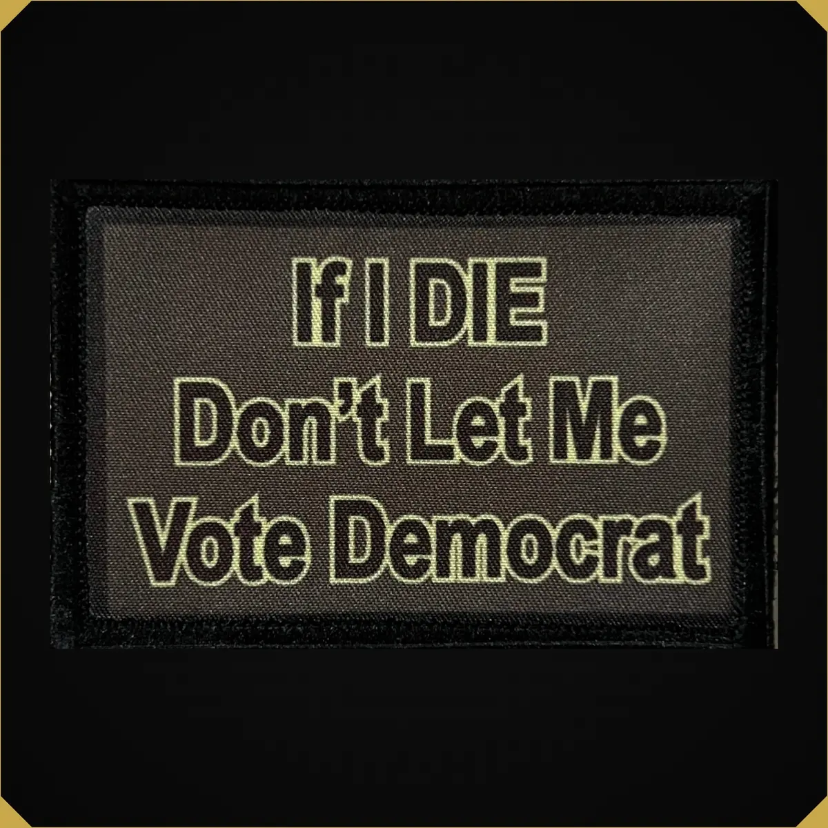 Don't Let Me Vote Democrat Morale Patch 1