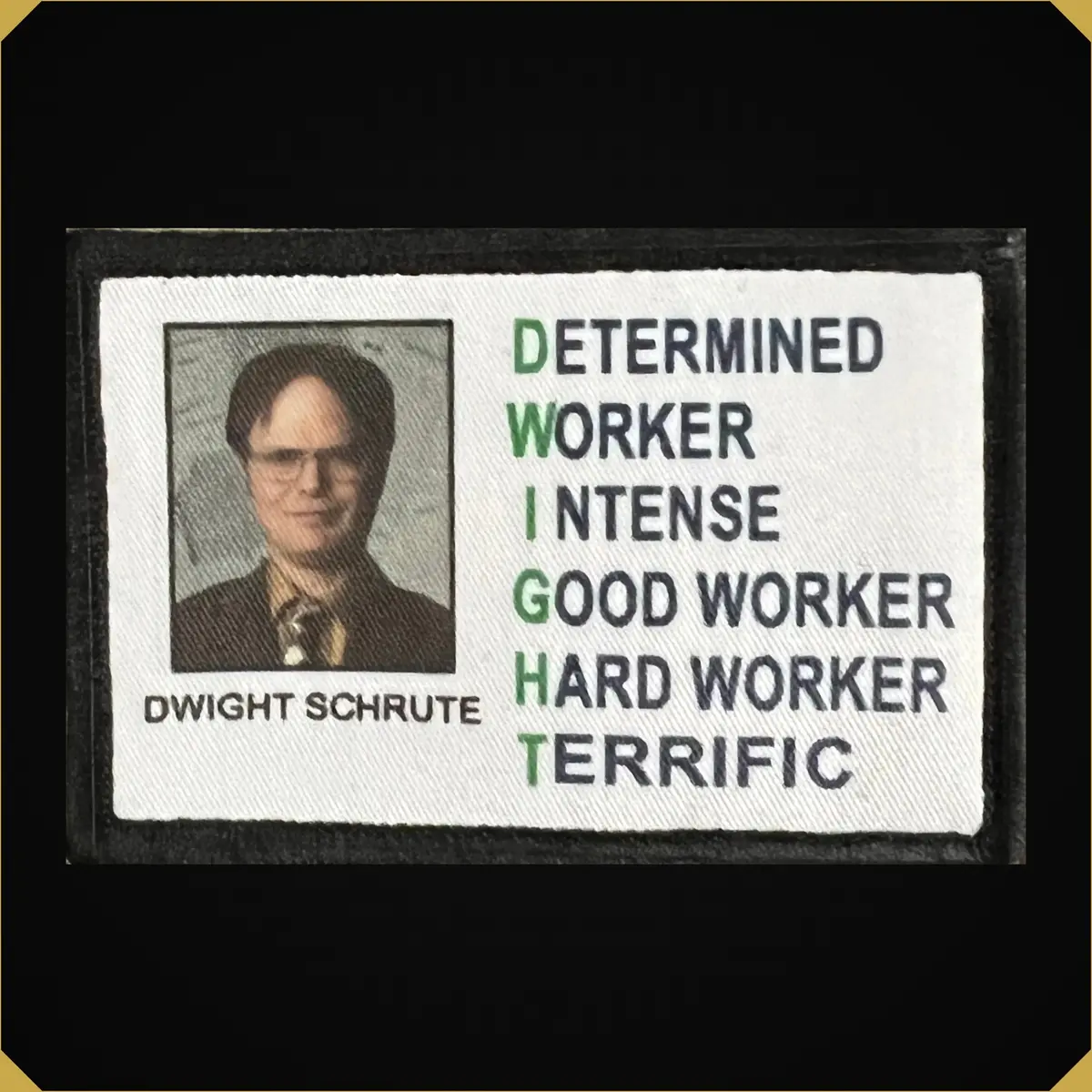 Dwight Schrute Dwight Acronym 2X3 The Office Themed Morale Patch 1