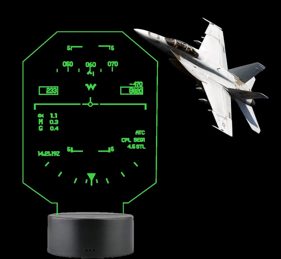 F/A-18 Hornet Hud Led Sign — Navy Pilot Gift Aviation Decor Dcs World 1