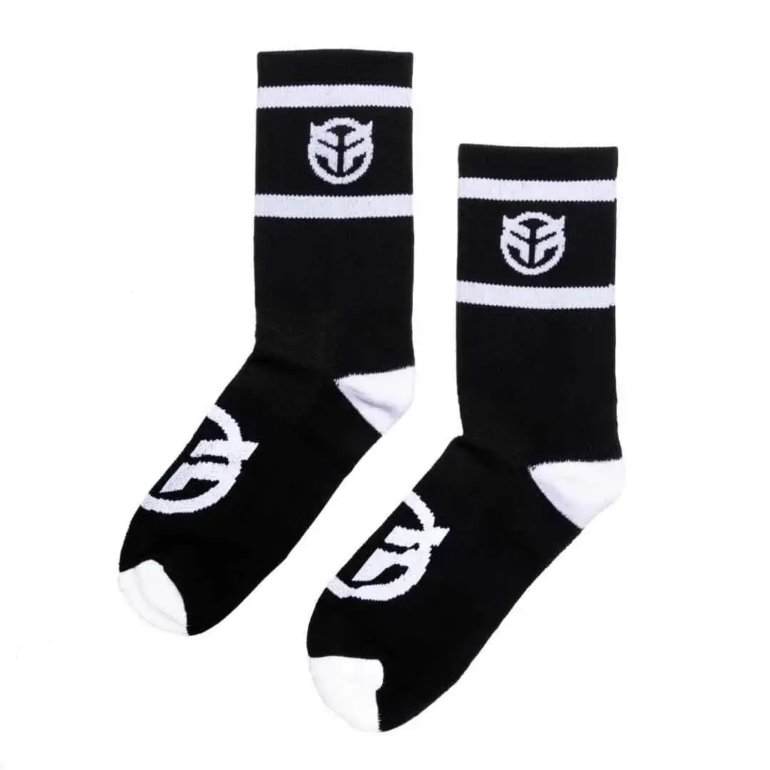 Federal Youth Logo Socks, Black Uk 4-7 1