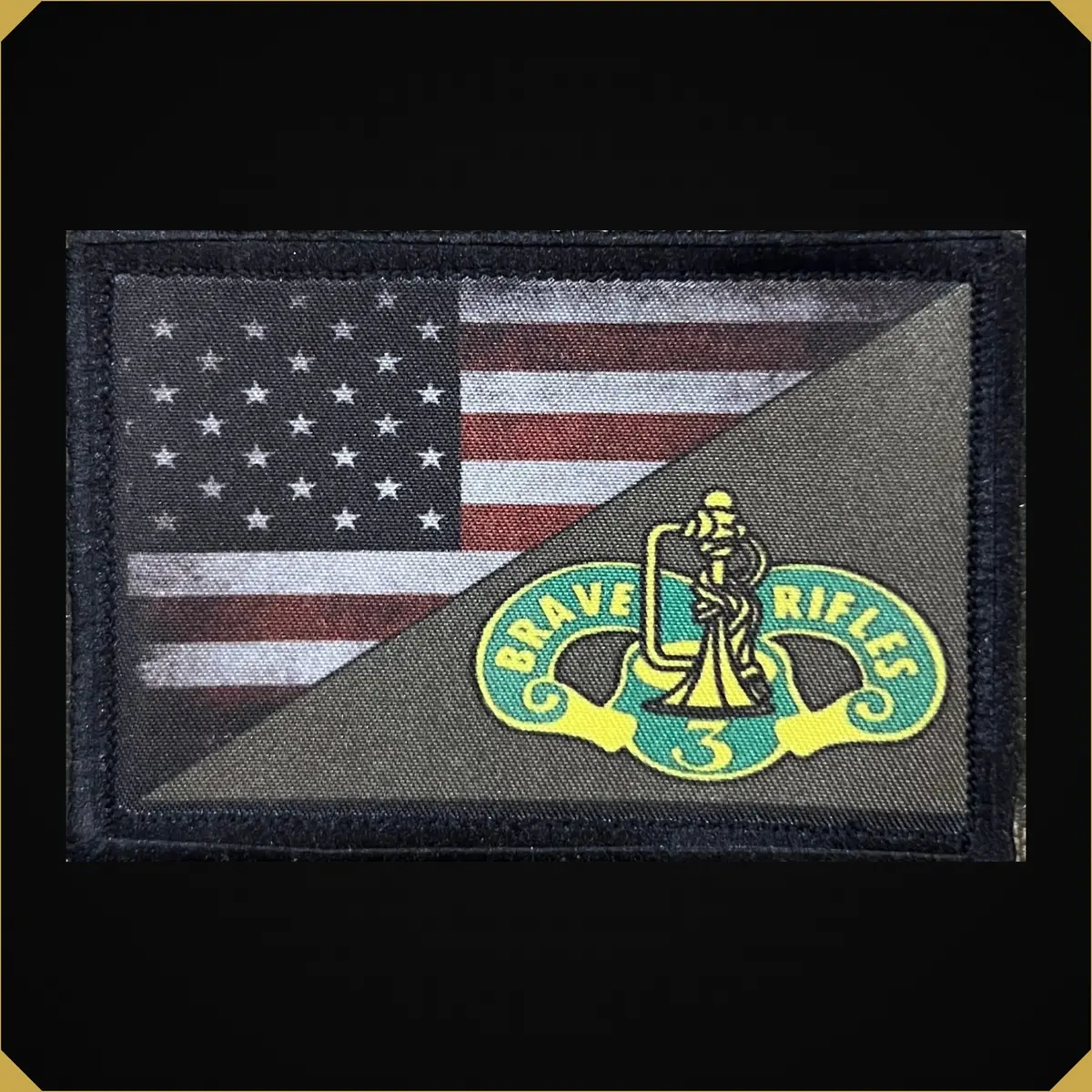 Full Color 3Rd Cavalry Brave Rifles Division Morale Patch 1