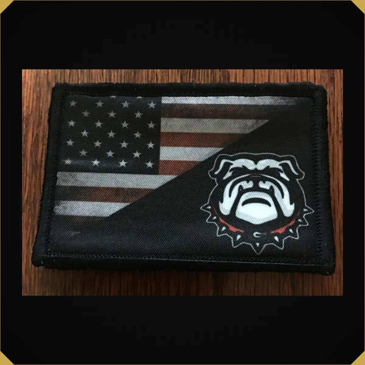 Georgia Bulldogs Usa Flag Morale Patch 1