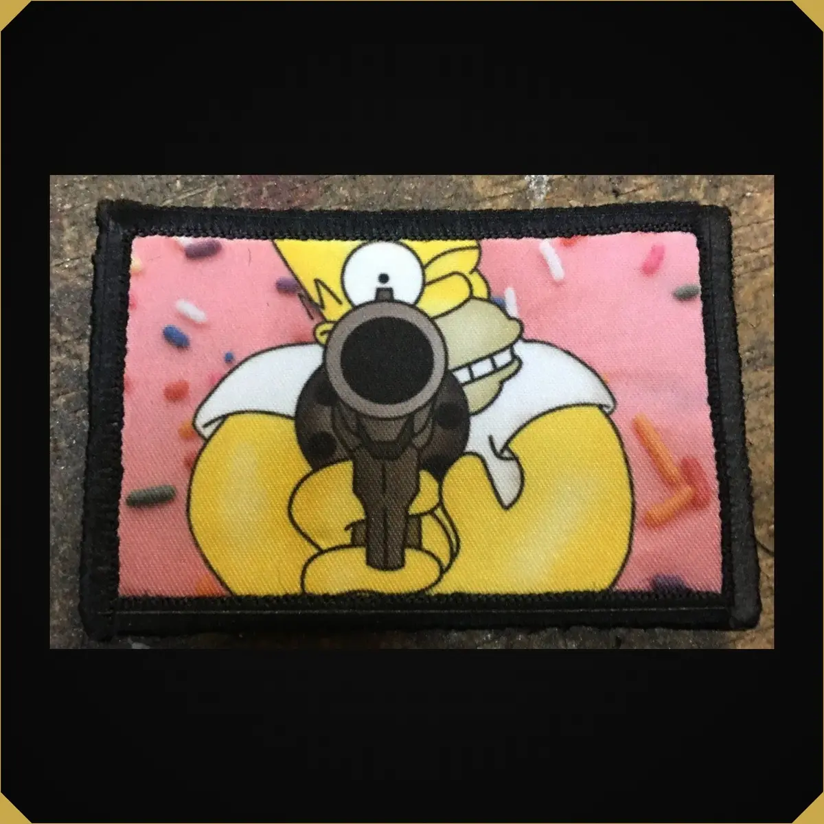 The Simpsons Homer Pistol Donut Morale Patch 1