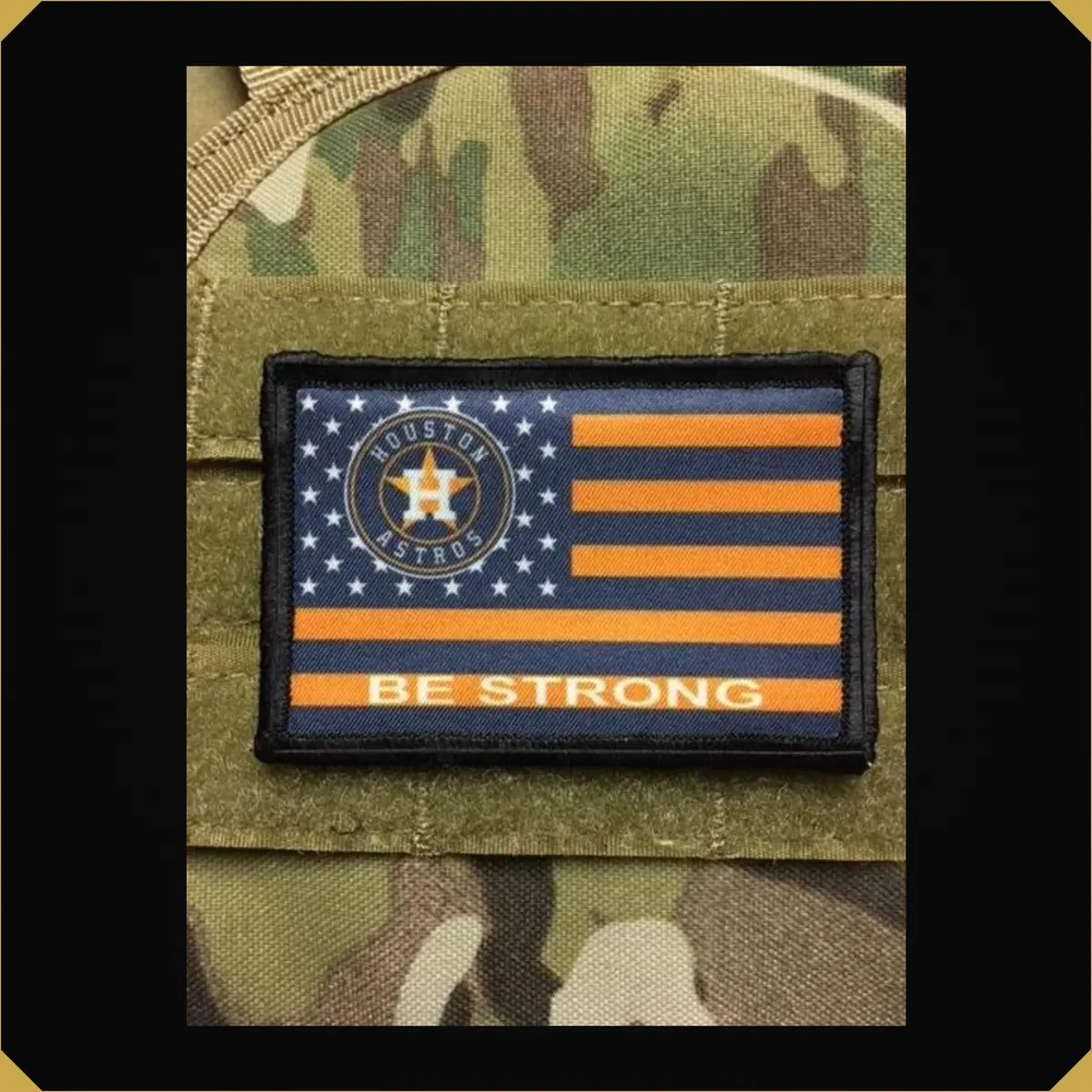 Houston Astros  Be Strong Usa Flag Morale Patch 1