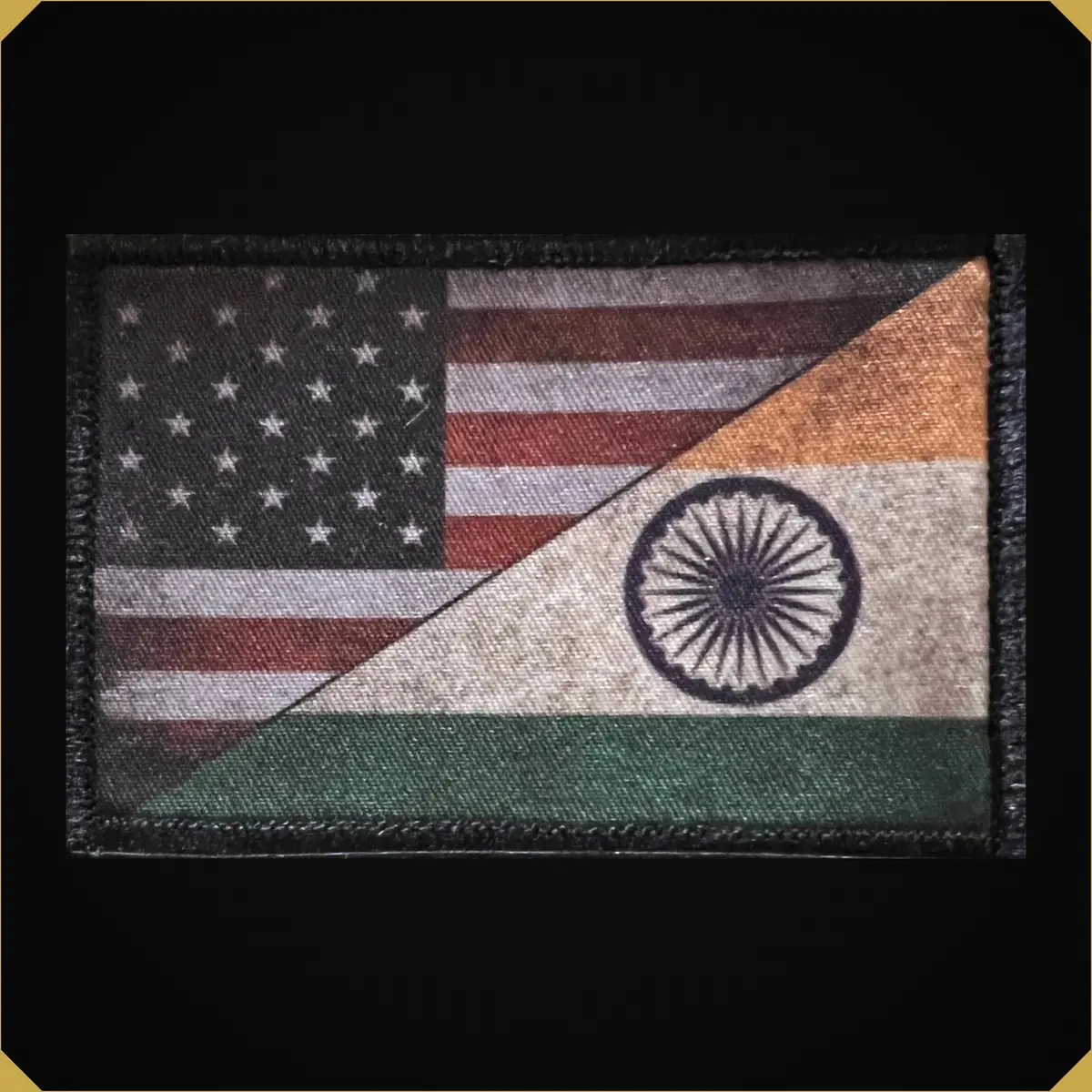 India Usa Flag Morale Patch 1