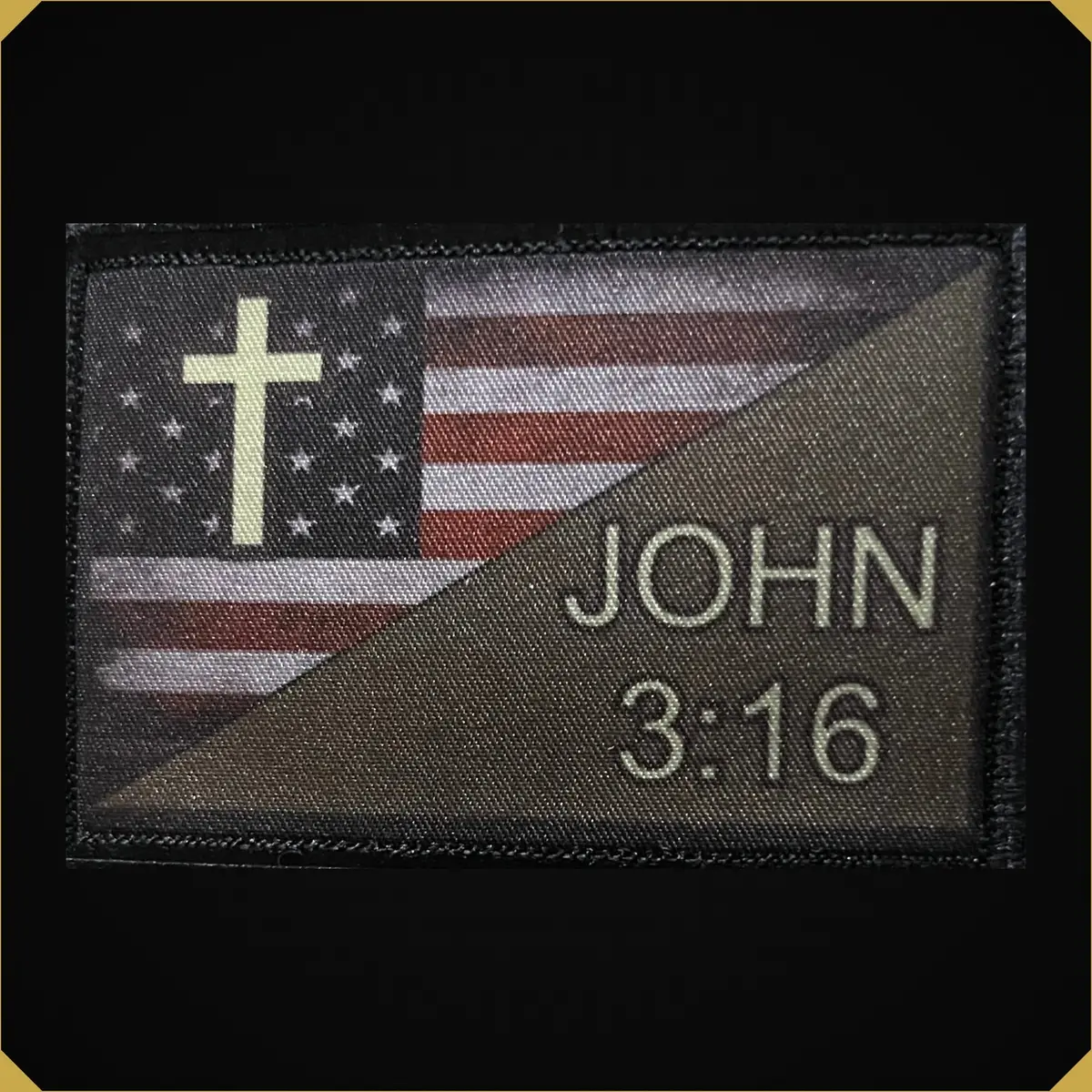 John 3:16 Usa Flag Morale Patch 1