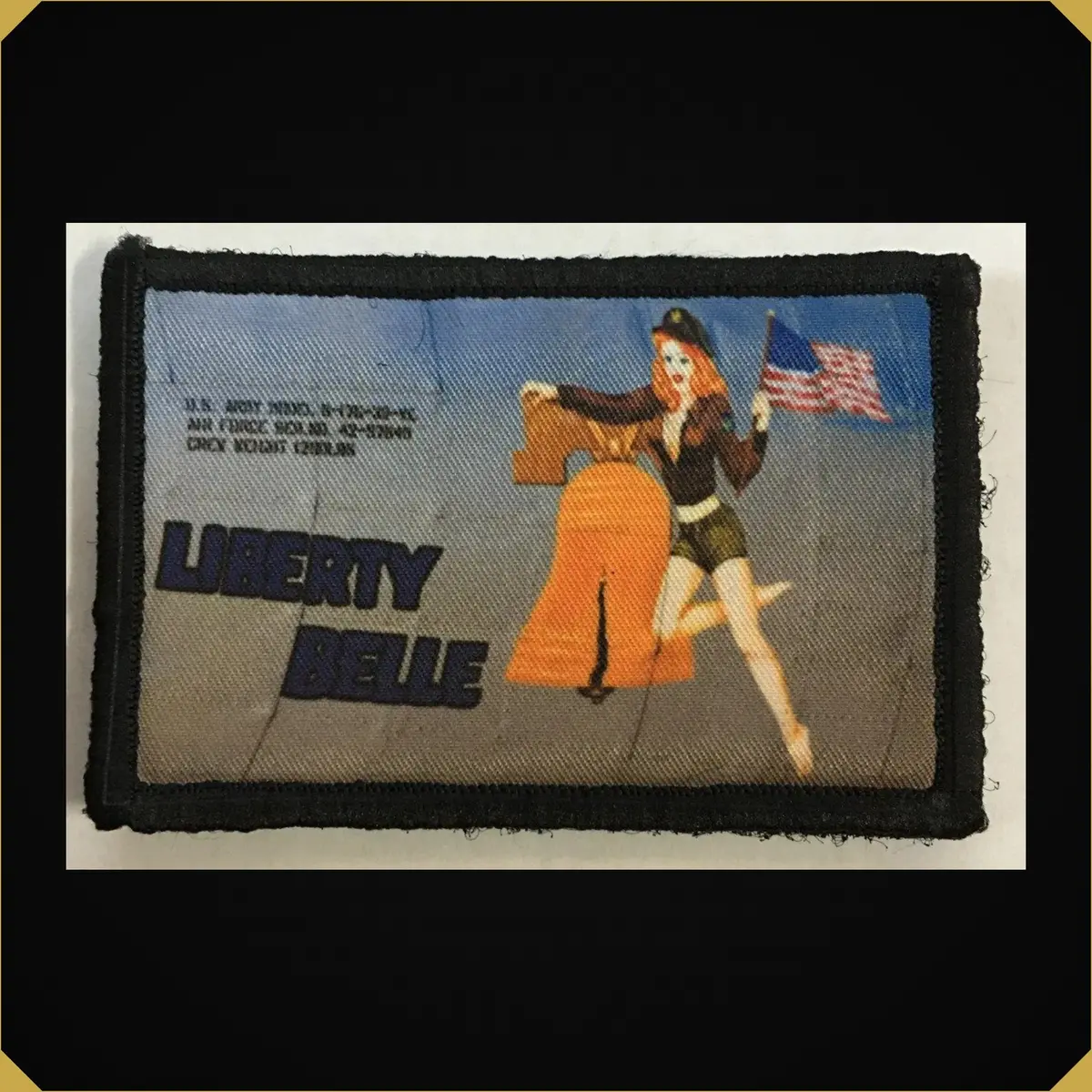 Liberty Belle Wwii Bomber Nose Art Pin Up Girl Morale Patch 1