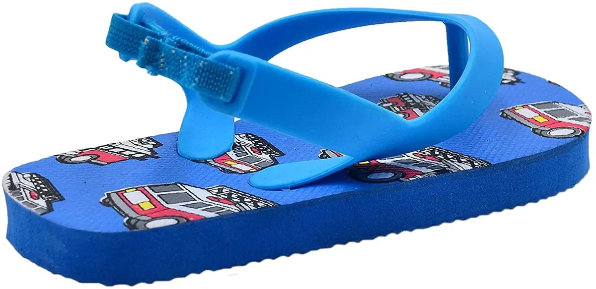 Toddler Boy's Beach/Walking Flip-Flop Thong Slipper Sandals With Footbed Print 1