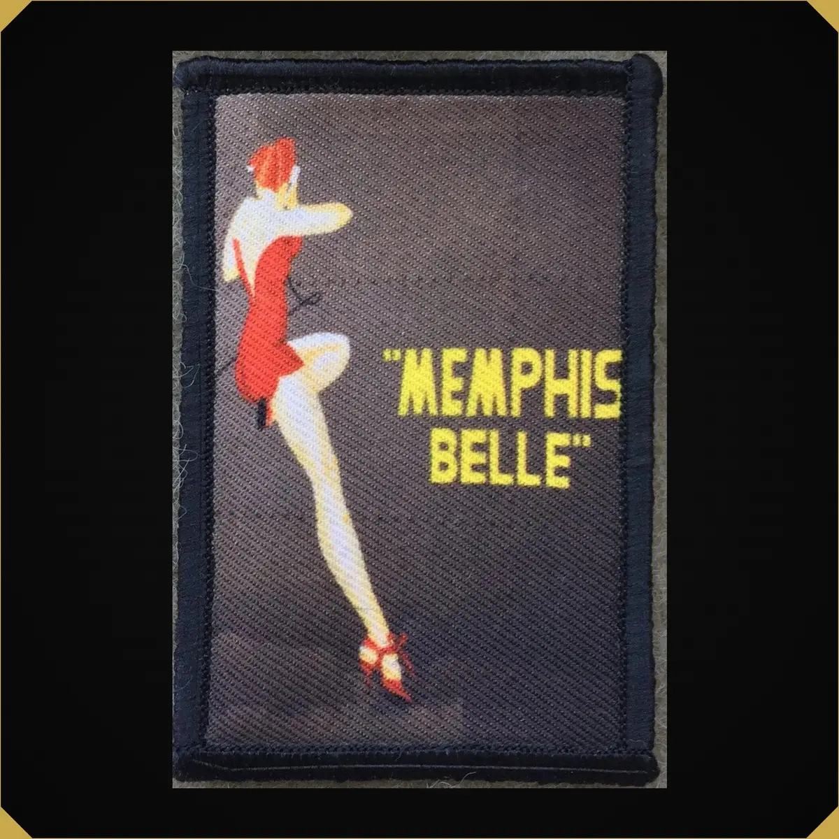 Memphis Belle Wwii Bomber Nose Art Pin Up Girl Morale Patch 1