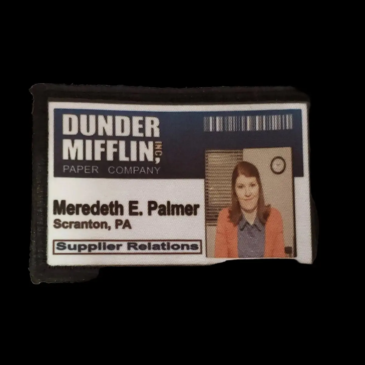 Meredeth Palmer Id Badge 2X3 The Office Themed Morale Patch 1