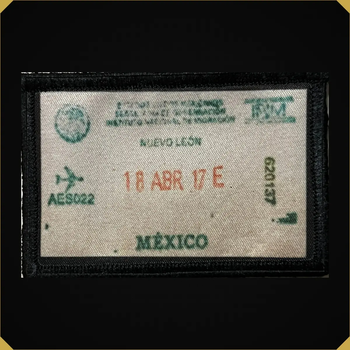 Mexico Passport Stamp Morale Patch 2X3" 1