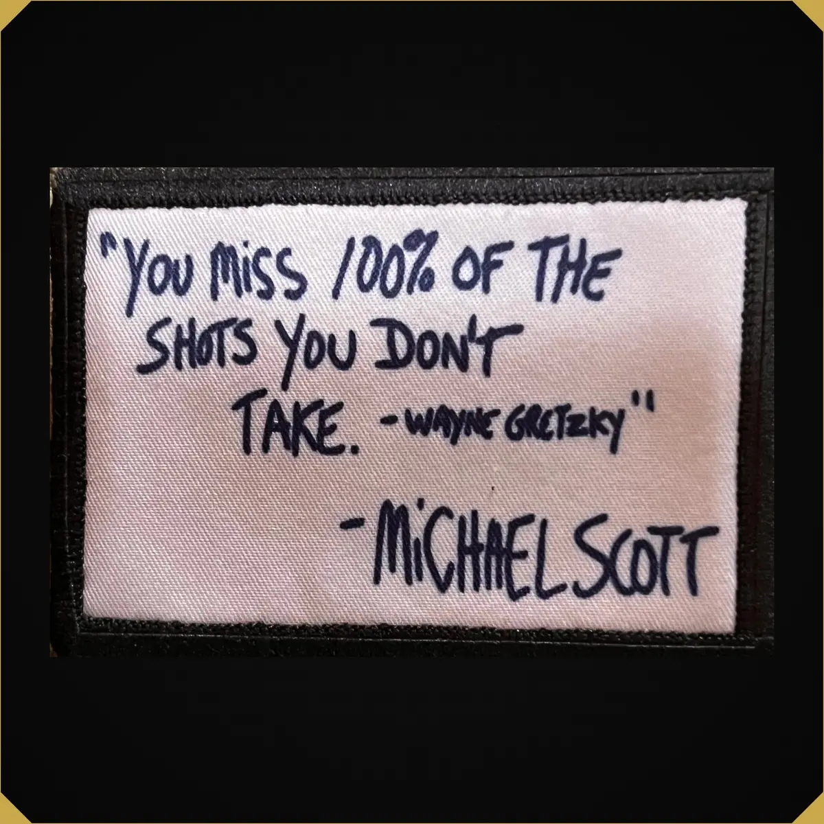 Michael Scott Gretzky Quote The Office Morale Patch 1
