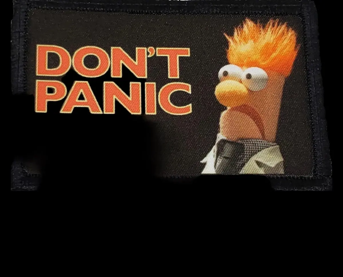 Muppets Beaker "Don't Panic" 2X3" Morale Patch 1