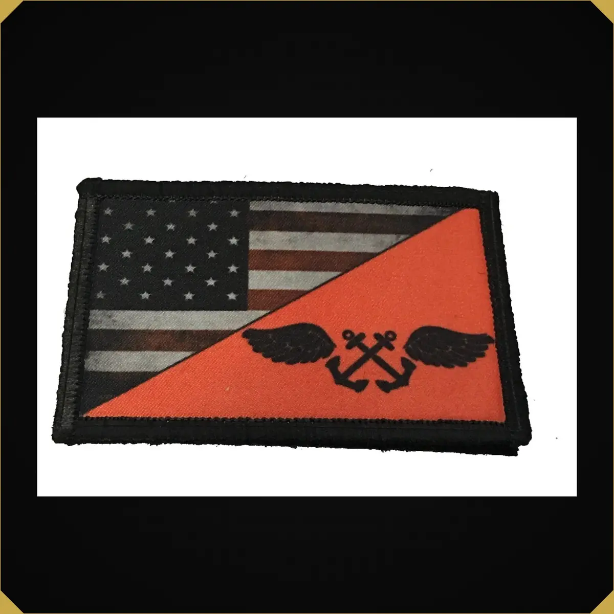 Navy Red Shirt Usa Flag Morale Patch 1
