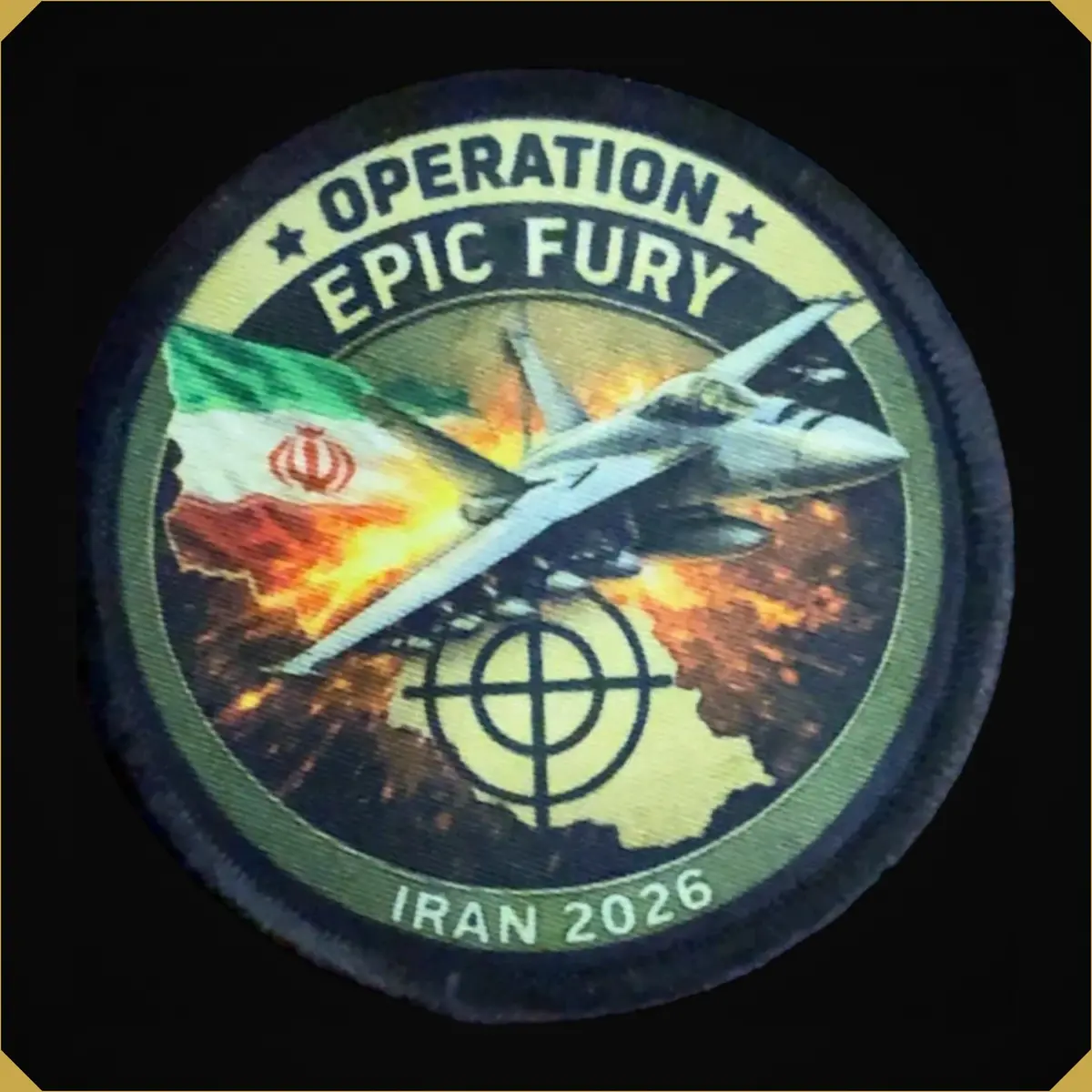 Redheaded T-Shirts Operation Epic Fury Hook & Loop Morale Patch 3 Inch Circles 1