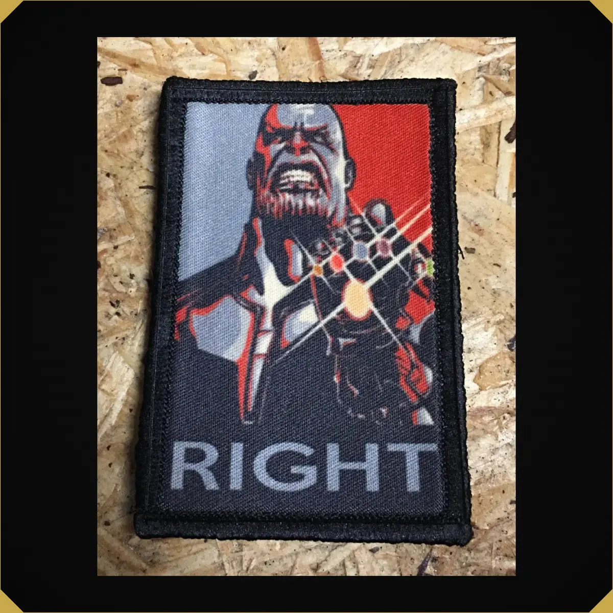 'Right' Thanos (Obama Poster Style) 2X3 Avengers Themed Morale Patch 1
