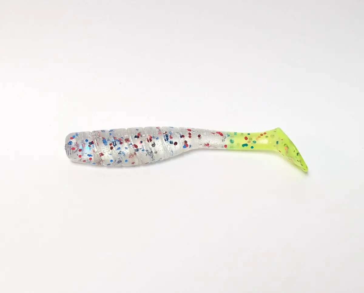 3.5" Mighty Mullet Paddle Tail 7-Pack "Firecracker" 1