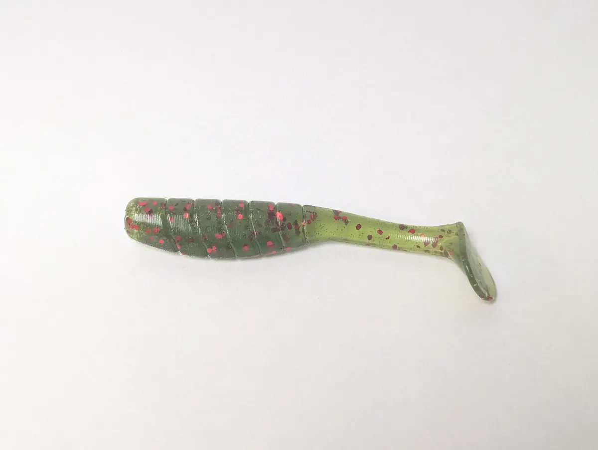 3.5" Mighty Mullet Paddle Tail 7-Pack "Watermelon Red" 1