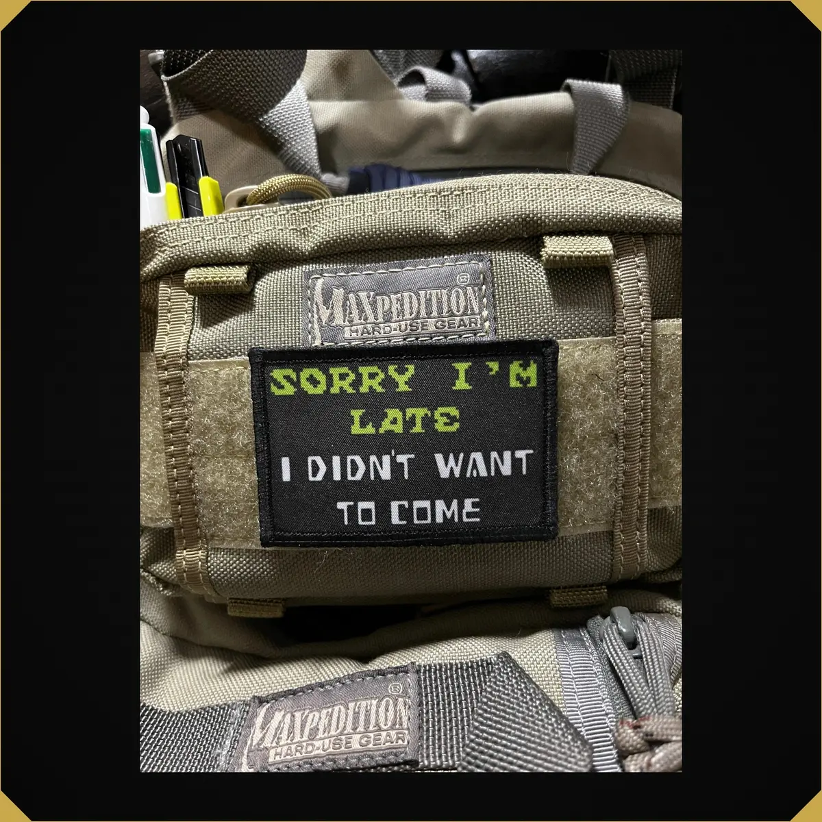 Sorry I'm Late I Didn't Want To Come Morale Patch 1