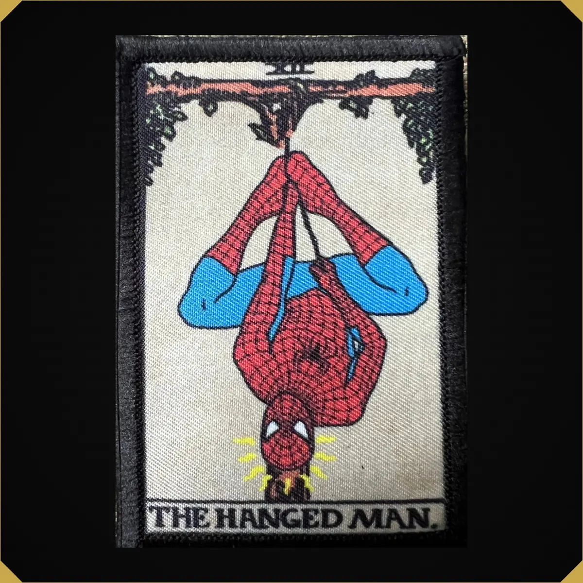 Spider Man The Hanged Man Tarot Card Morale Patch 1