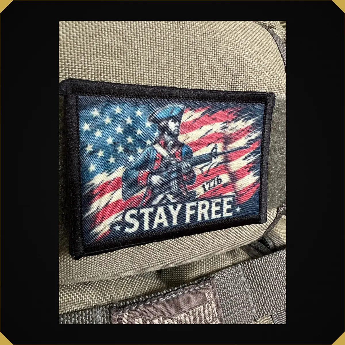 Stay Free Patriot Usa Flag Morale Patch 1