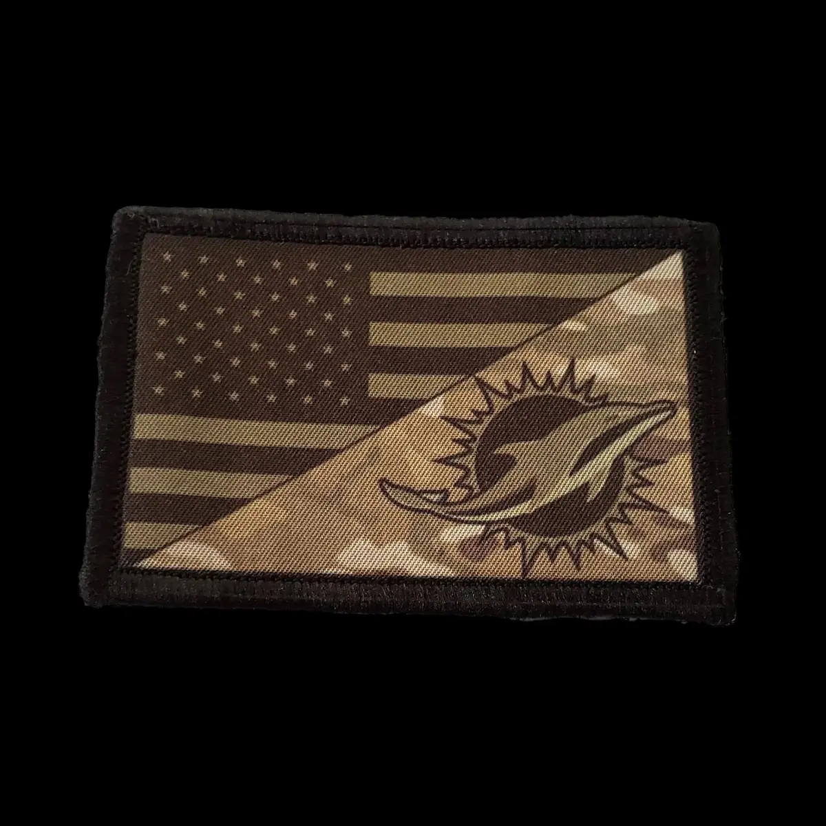 Subdued Miami Dolphins Usa Flag Multicam Morale Patch 1