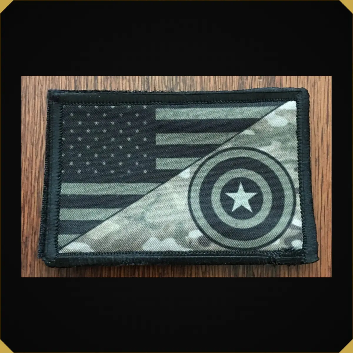 Subdued Usa Flag Captain America Shield Morale Patch 1