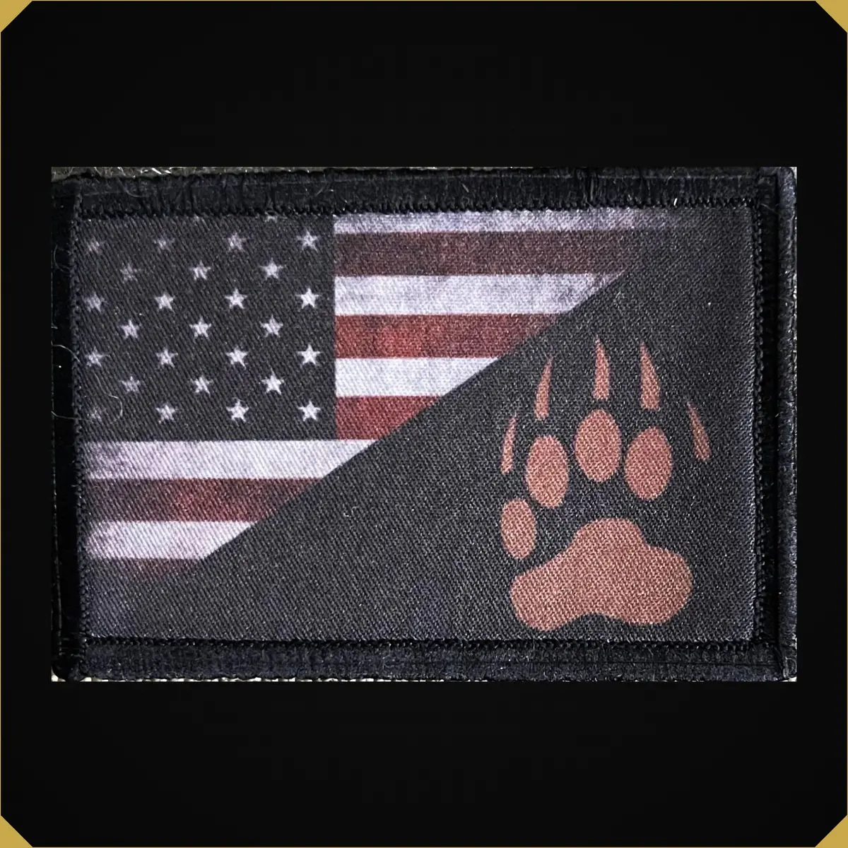 Tracker Paw /Usa Flag  Morale Patch 1