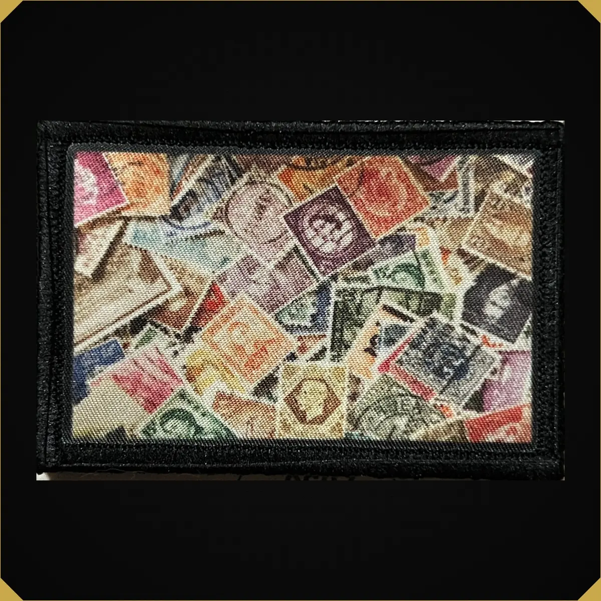 Travel Postage Stamps Morale Patch 2X3" 1