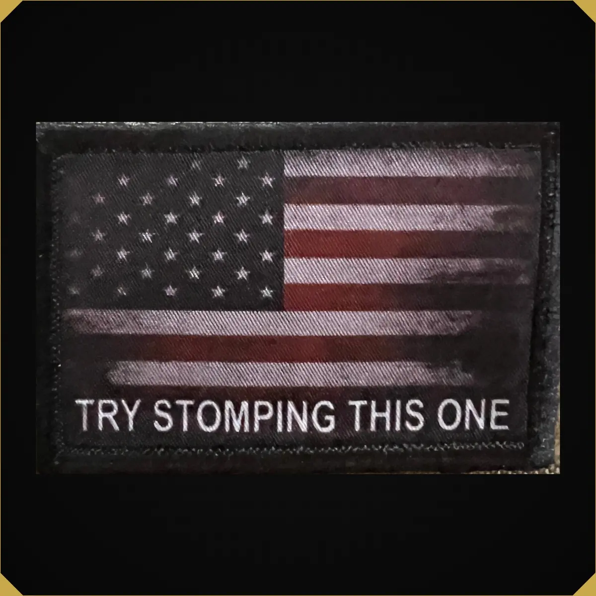 Try Stomping This One Distressed American Flag Morale Patch 1