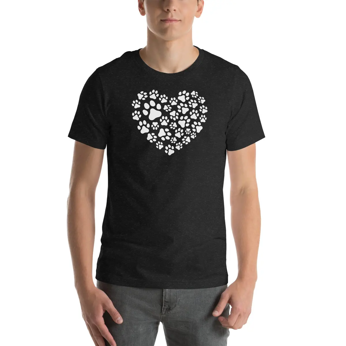 Paw Print Heart Unisex T-Shirt 1