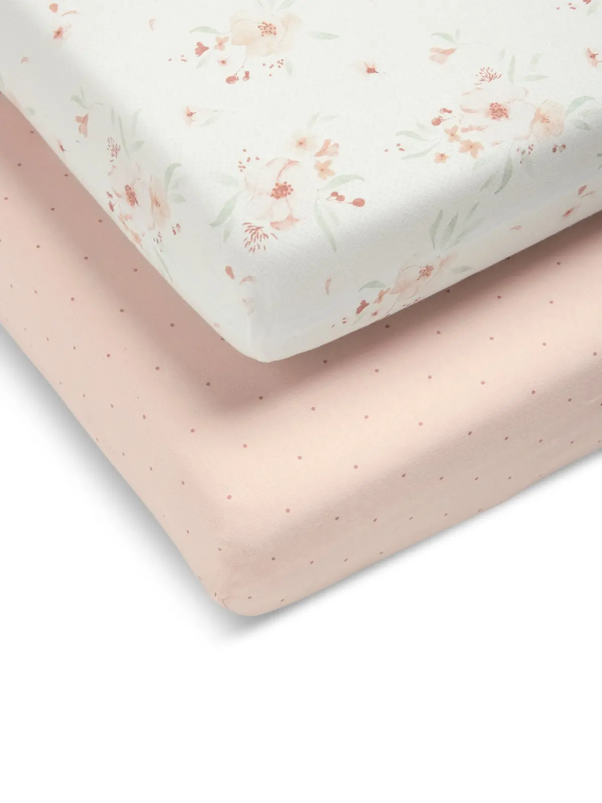 2 Cotbed Fitted Sheets Floral 1