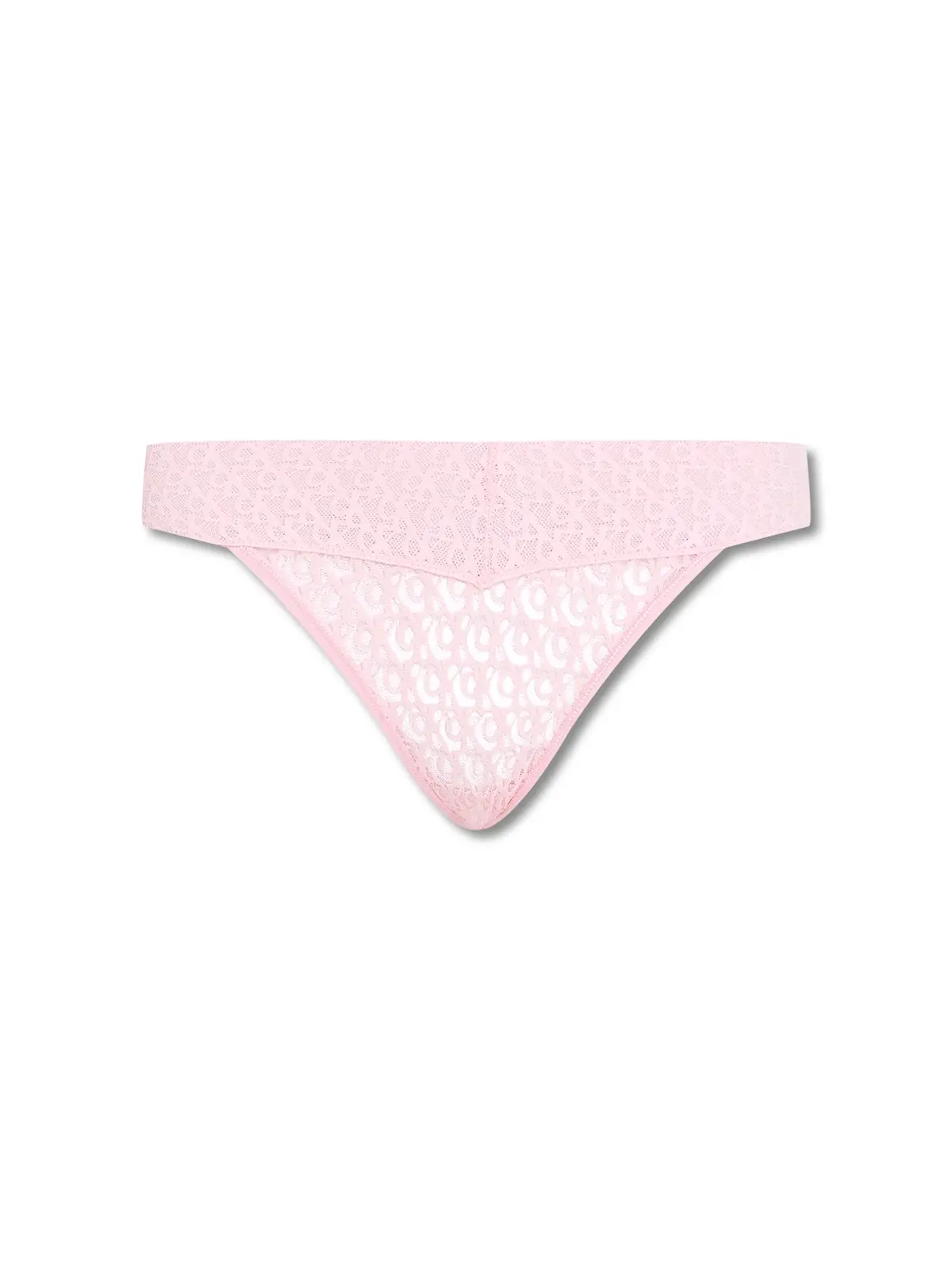 Logo Lace Trim Low Rise Bikini 1